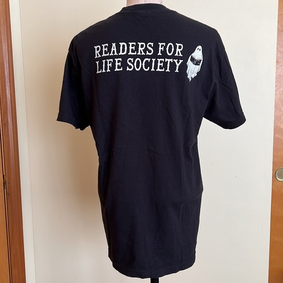 NWOT Book Babe Designs Readers for Life Society Tee Size Medium - Picture 5 of 5